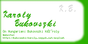 karoly bukovszki business card